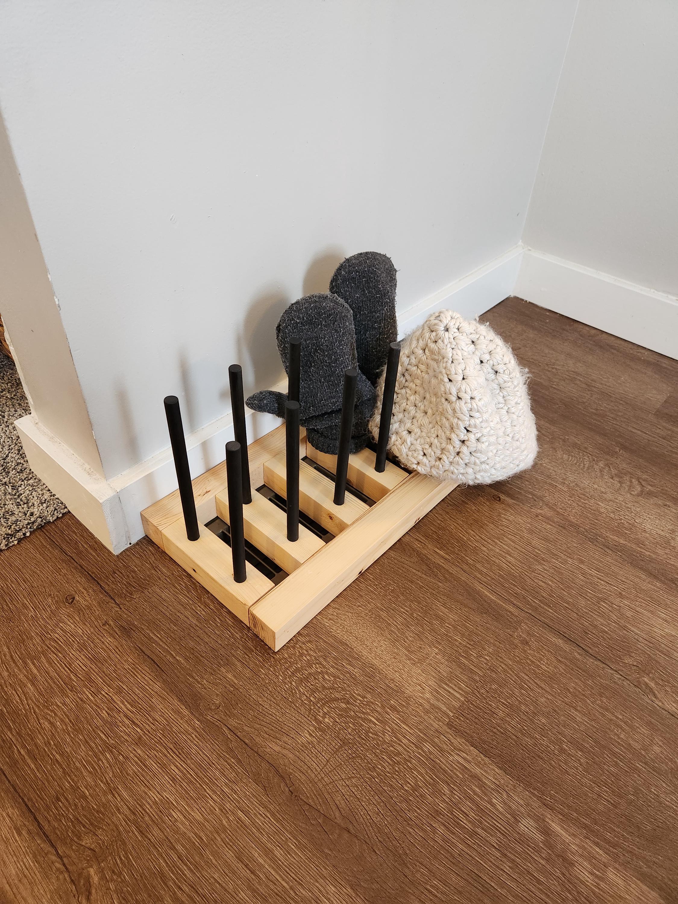 Mitten Rack Glove Dryer Over Vent Heated Mitten Holder Hat Rack Floor ...