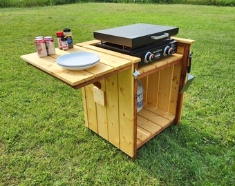 Griddle Stand Build Plans DIY Outdoor Kitchen Plans Blackstone Stand Grill Station Folding Shelf Grill Table Cooking Station Grill Cart