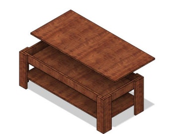 DIY Lift Top Coffee Table Plans Rustic Secret Storage Table Plans DIY Plywood Table Hidden Storage Table Build Directions Game Table Plans