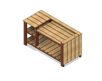 Griddle Stand Build Plans 36" Outdoor Furniture Plans Blackstone Stand Grill Station With Shelves Grill Holder Outdoor Cooking Station Plans
