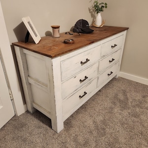 Dresser Plans Farmhouse Dresser Rustic 6 Drawer Dresser Plans Bedroom Storage Coffee Bar Plans DIY Dresser Build Directions Large Dresser