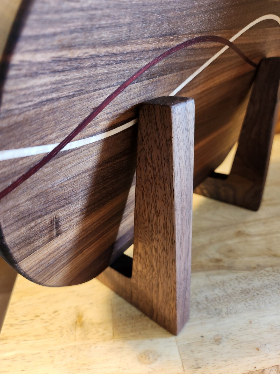 Handmade Walnut Cutting Board Stands. Cutting Board Display Stands