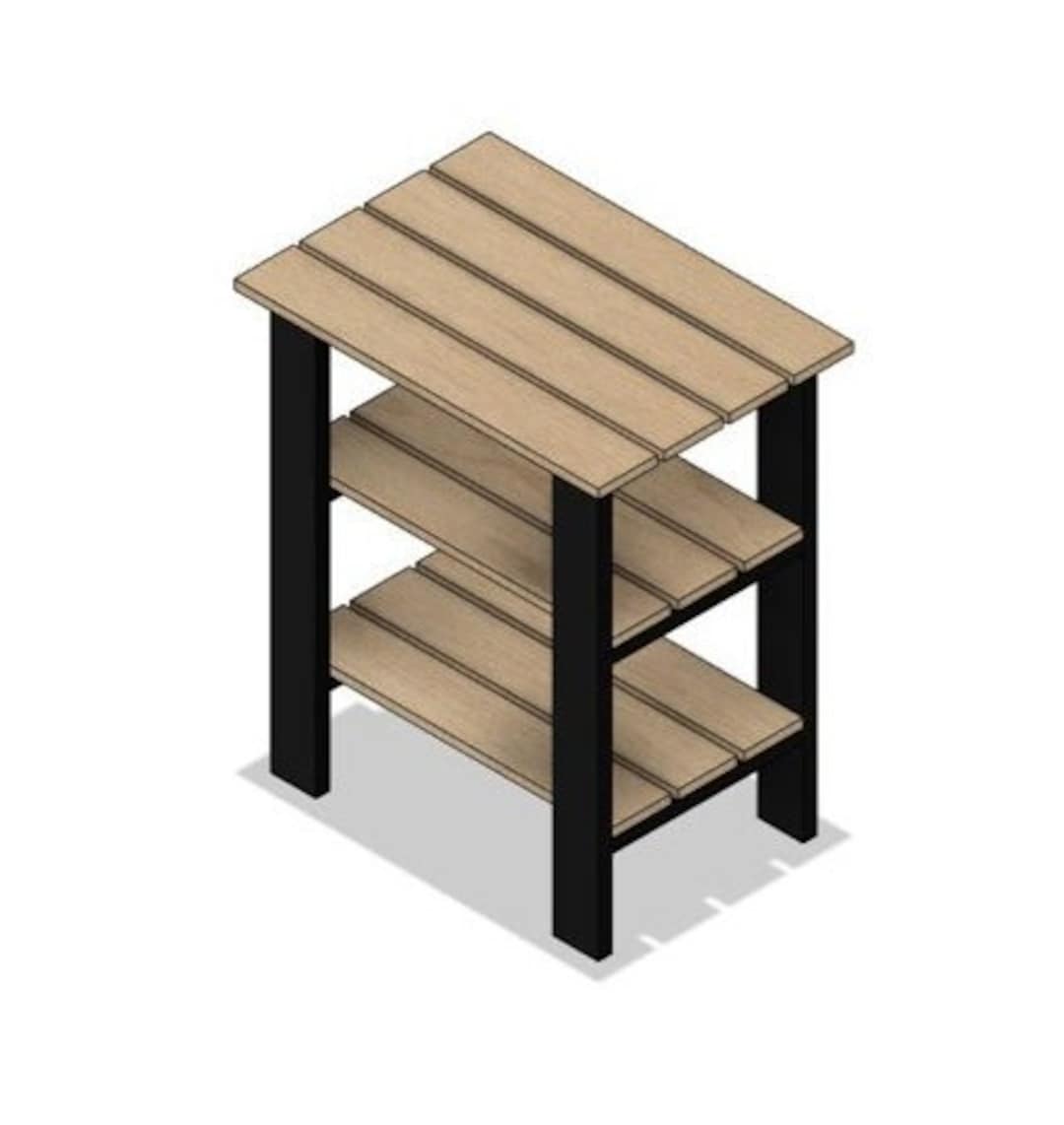 Shoe Rack Side Table Shoe Rack End Table Plans Pallet Wood Rustic DIY Plans Side Table Plans ...