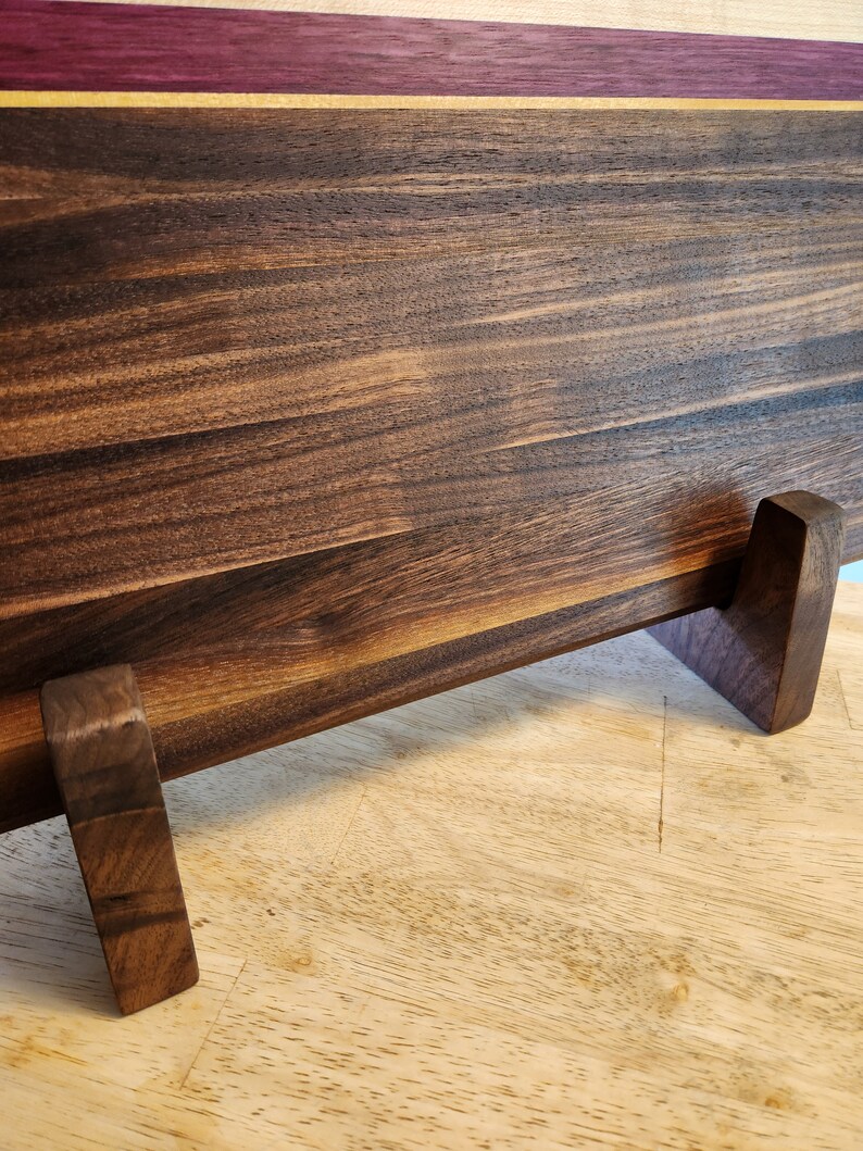 Handmade Walnut Cutting Board Stands. Cutting Board Display Stands