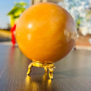 81MM Yellow Aventurine Stone Handmade Sphere Ball | Healing Power Metaphysical Energy Healing Meditation