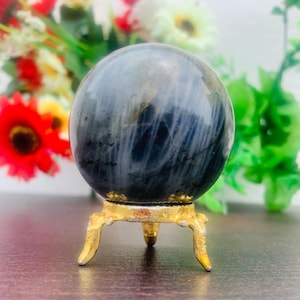 52MM Natural Flashy Labradorite Crystal Sphere | HQ stone | Metaphysical Healing Power Stone Sphere Ball