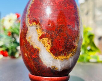 124MM Natural Red Jasper Stone HQ Metaphysical Healing Power Stone Meditation Lingam