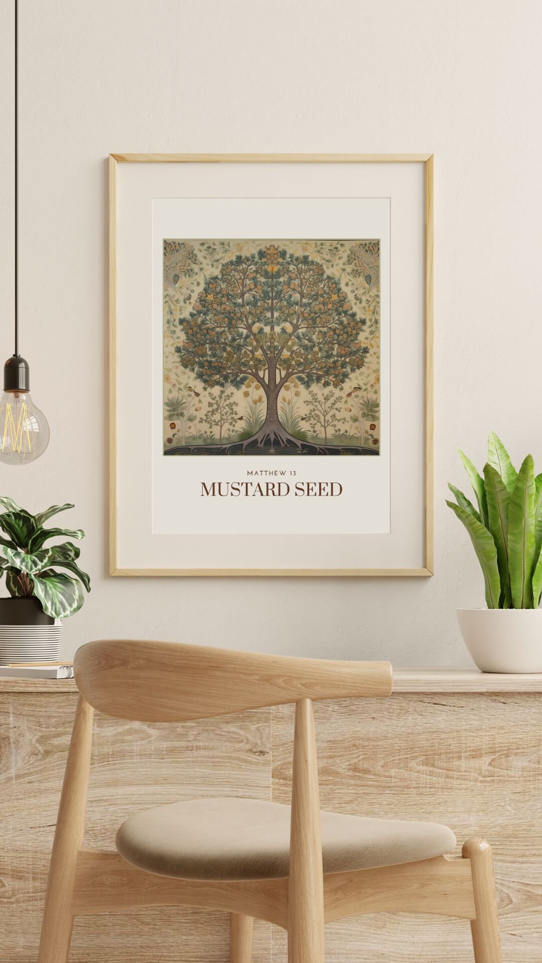 Mustard Seed Parable Art, Bible Art, Christian Art, Jesus Art, Wall Art ...