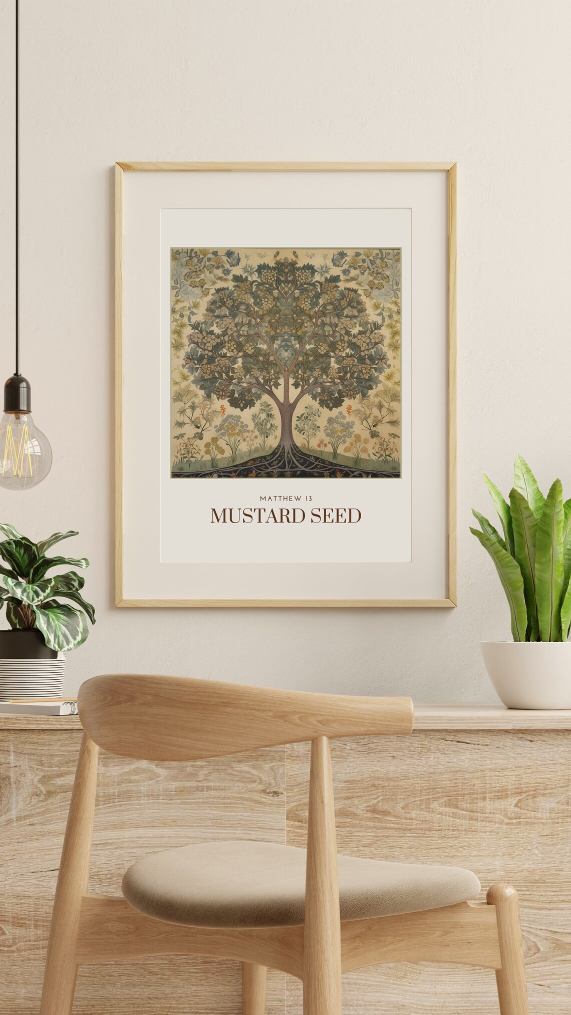 Mustard Seed Parable Art, Bible Art, Christian Art, Jesus Art, Wall Art ...