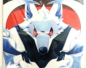 Death the Wolf "YOUR LIFE is MINE" Digital Art Druck Poster 21 x 28 cm."