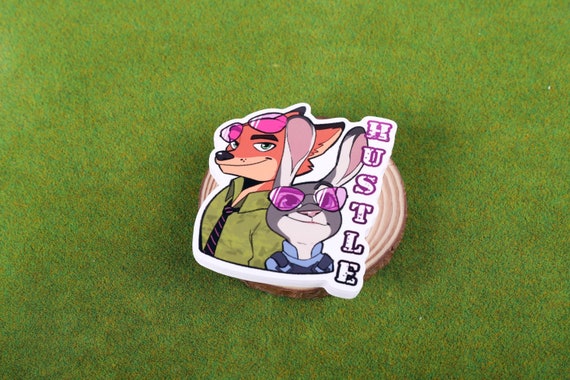 Zootopia "HUSTLE" Vinyl Sticker - 3 inches