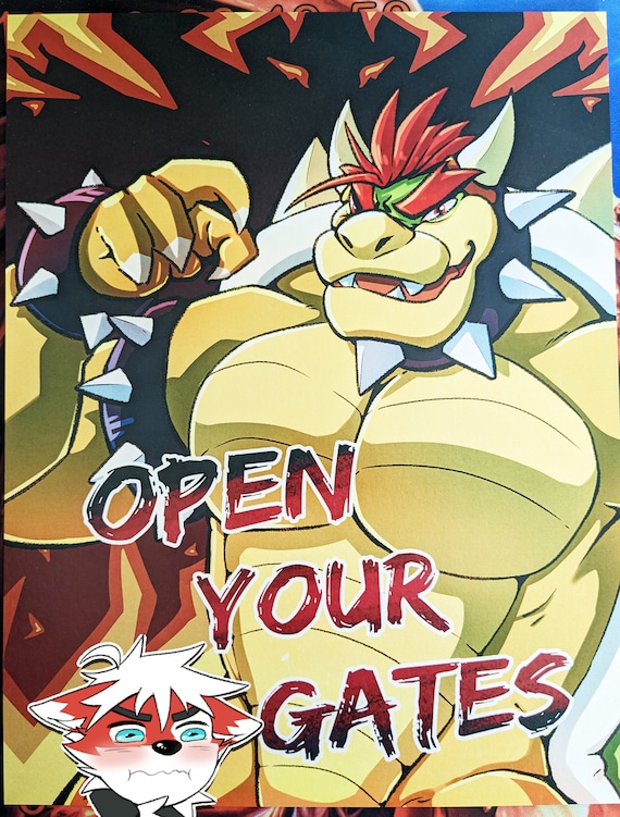 King Bowser "OPEN YOUR GATES" Digital Art Print 8.5 x 11 inches