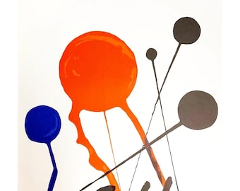 1968 Alexander Calder Fleches Galerie Maeght Paris Original Lithograph Poster
