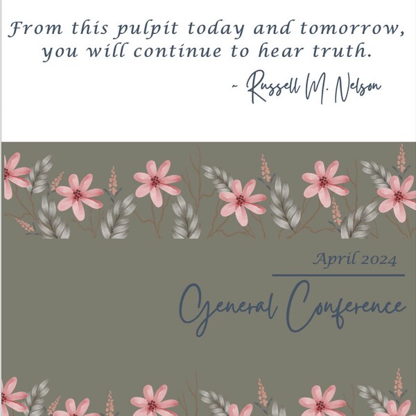 April 2025 Lds General Conference Journal {digital Download}, Church Of