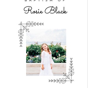 Baptism Program-Edit to make your own!