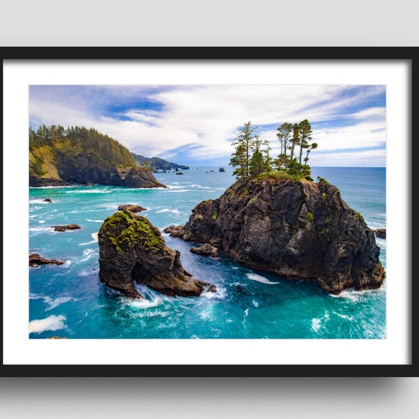 Ocean Landscape Print of Oregon Coast, Printable Wall Art,  Real Nature Photography, Digital Download.