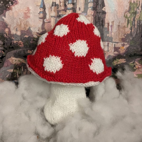 Toadstool Plushie Knitting Pattern