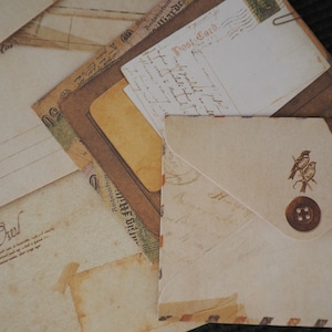 Vintage Enveloppen Mini | 6 Stuks Gift Envelop  | Kraftpapier | vintage stijl briefpapier | Scrapbooking Bullet Journal | Cadeau en Geschenk