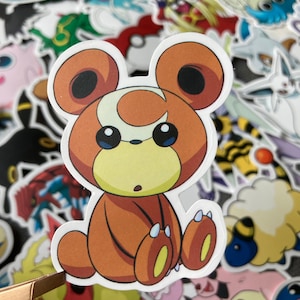 Pokemon pegatinas portátil, agenda/planificador de pegatinas impermeables, paquete de pegatinas de vinilo