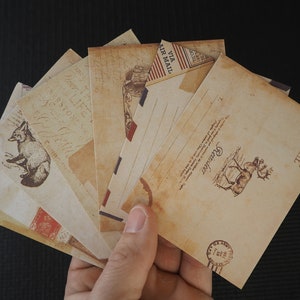 Vintage Enveloppen Mini | 6 Stuks Gift Envelop  | Kraftpapier | vintage stijl briefpapier | Scrapbooking Bullet Journal | Cadeau en Geschenk