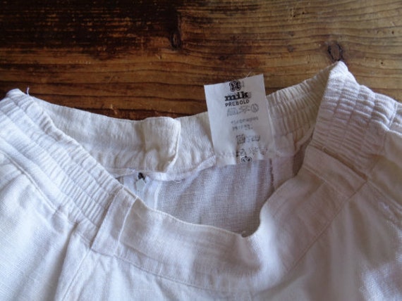 White linen skirt 80s cheap