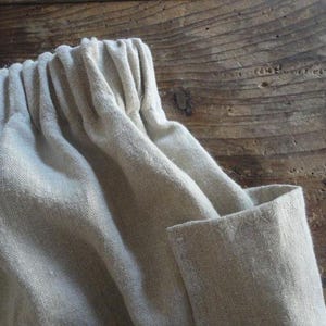 heavy hemp skirt // elastic waist, with pockets on side, made from soft heavy hemp in its natural color, made to order