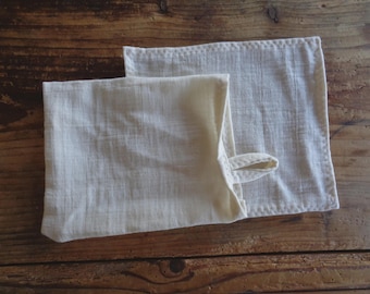 Soft Raw Silk or Organic Cotton (Gauze / Waffel) Wash Mitten, Sensitive Skin