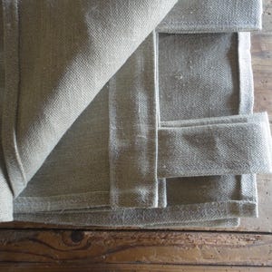 raw HEMP curtain panels // hand-made from rustic natural hemp fabric, made to order, some black out effect