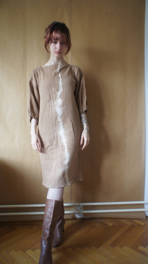 brown muslin dress Evie Tunic Dress (mocha muslin) – Little K & Co