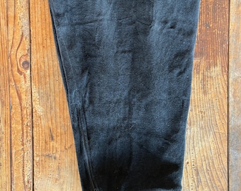vintage a-line skirt // black velvet, midi, with zipper on side and lining, elegant, 80s