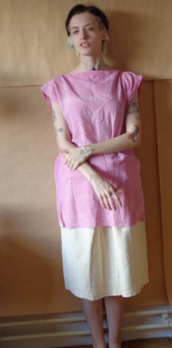 Jupe en mousseline double gaze teinte à base de plantes // taille