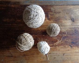 raw HEMP or NETTLE yarn (50 g or 100 g) // pure natural yarn, made from unprocessed nettle or hemp fibres, for knitting, crochet, weaving