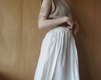 Organic Cotton Skirt, Elastic Waist, Convertible Dress