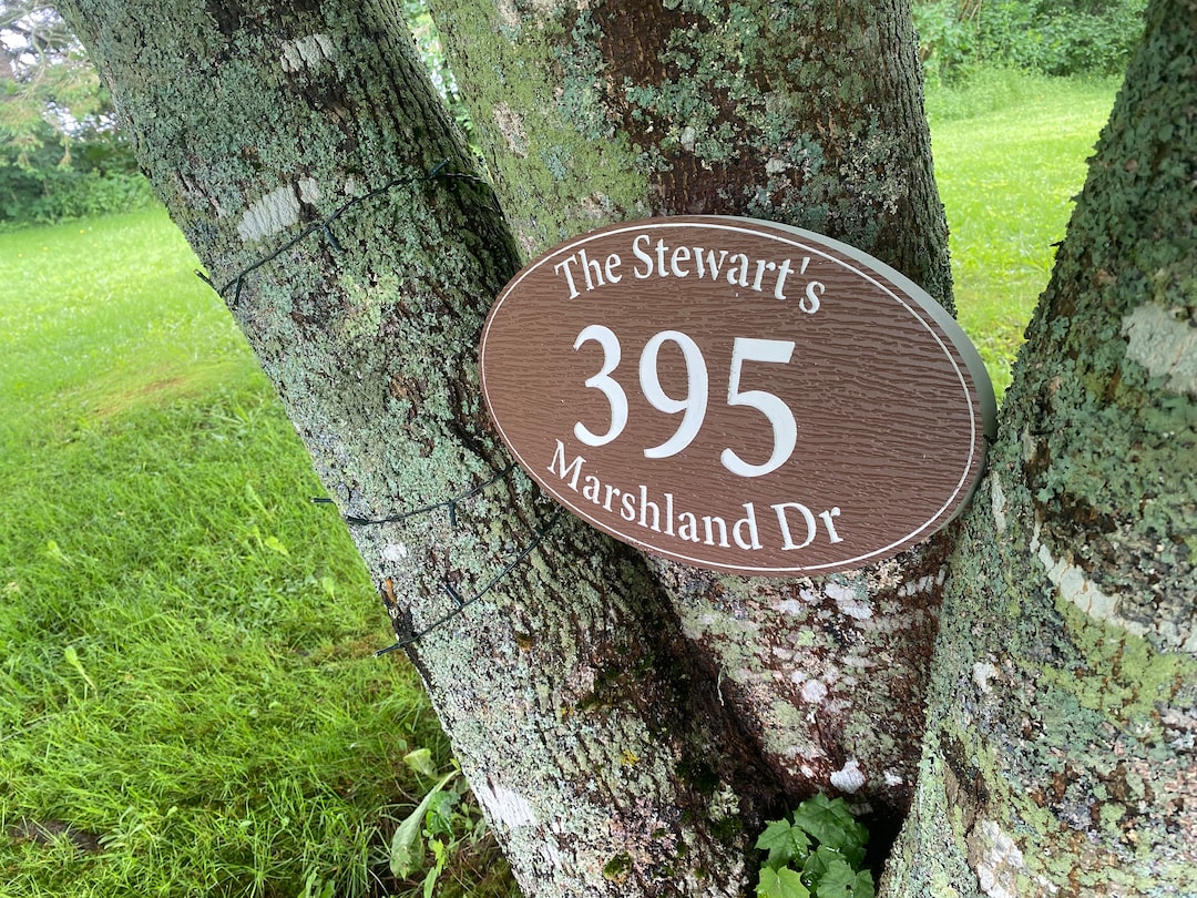 Personalized PVC Oval Address Sign - Etsy