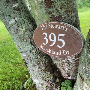 Personalized PVC Oval Address Sign