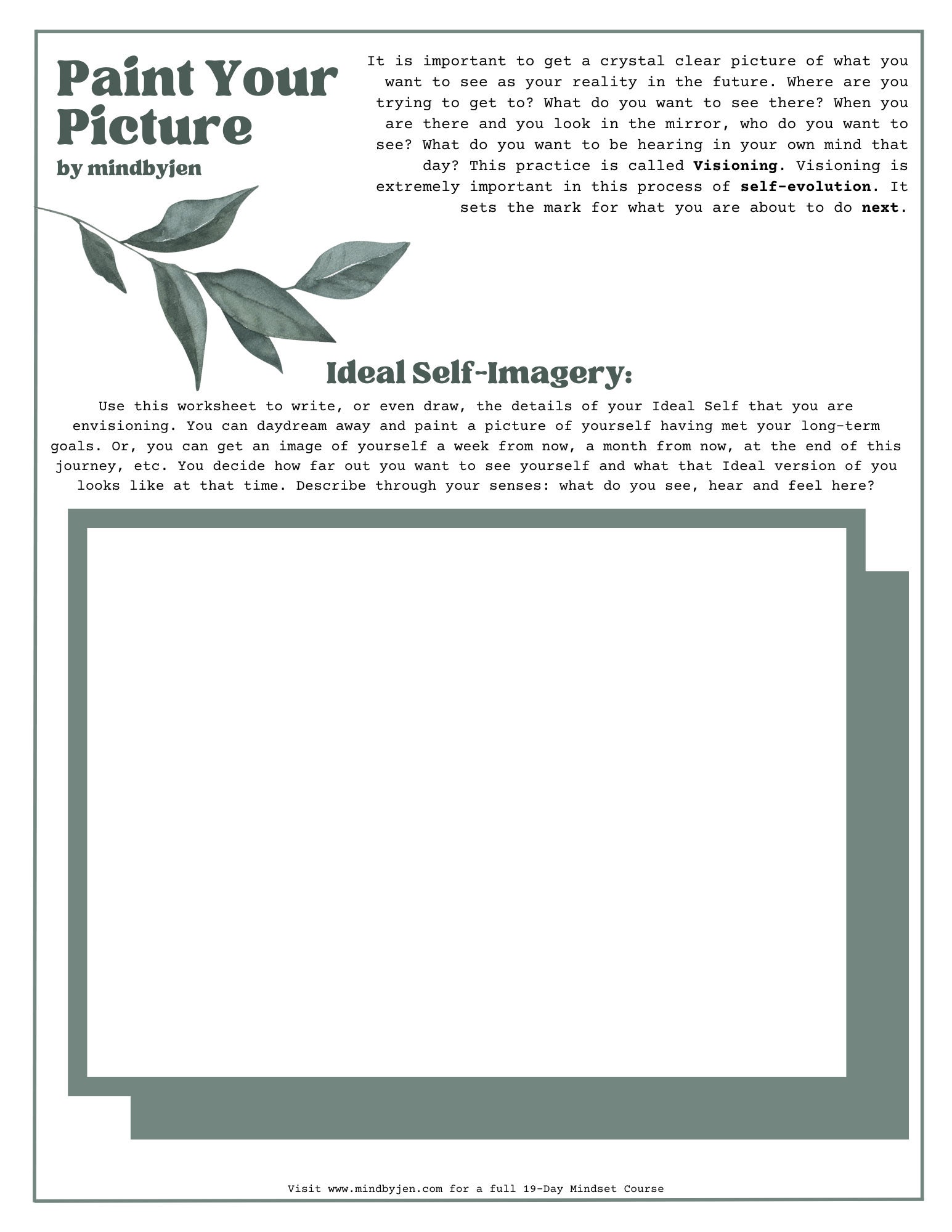 Paint Your Picture Worksheet Etsy