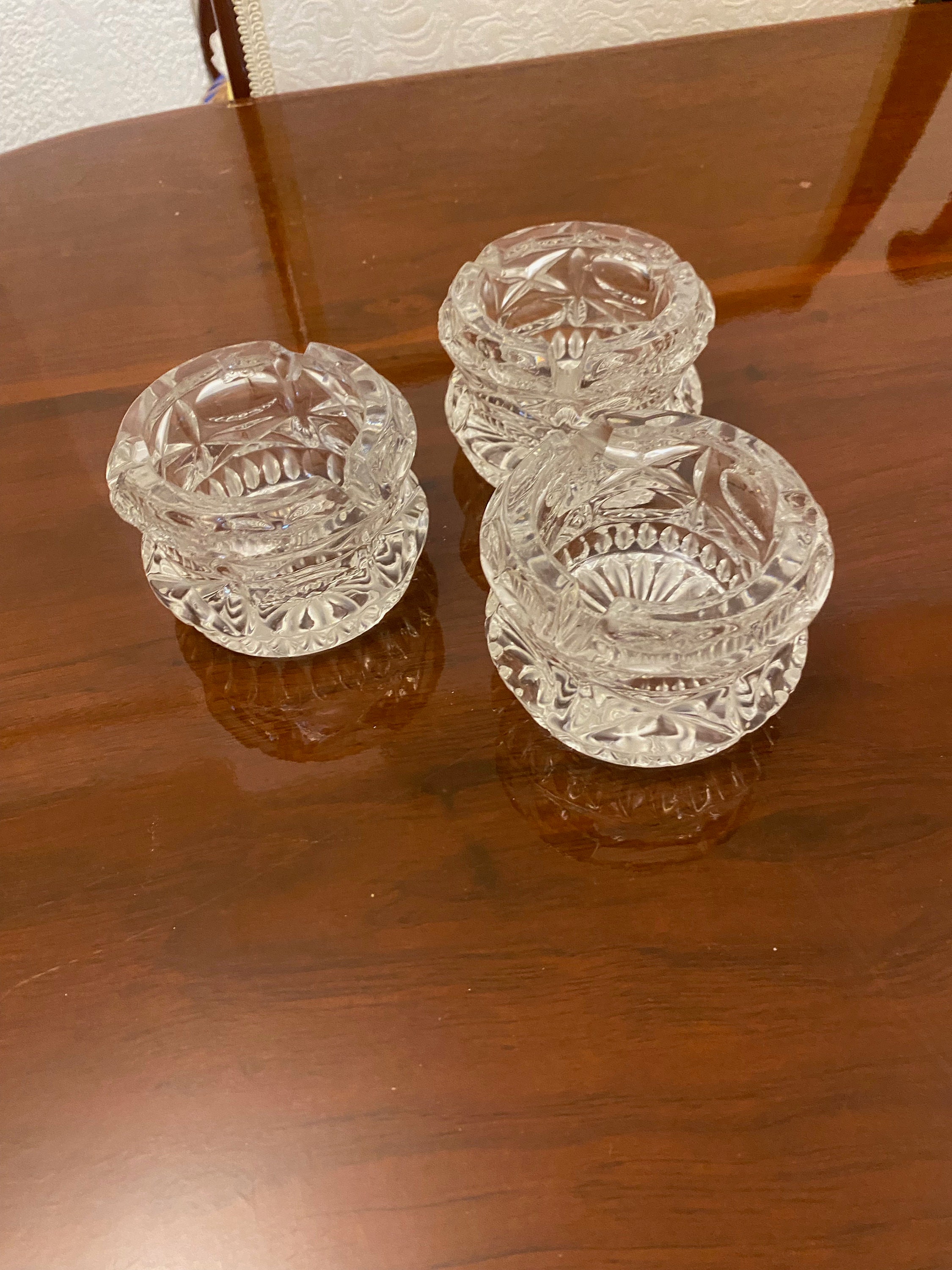 Small Glass Ashtrays From the 70s set of 3 Pieces Etsy