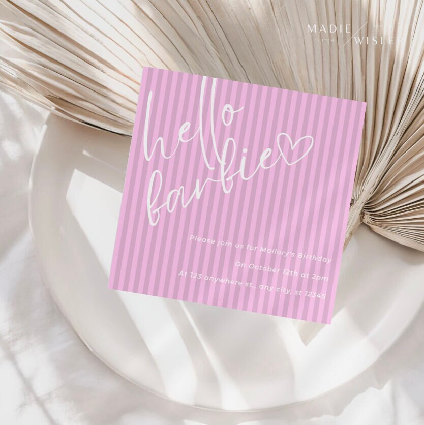 Barbie Birthday Invitation Come On Barbie Lets Go Party Girl Barbie Birthday Barbie Theme Birthday Pink Invitation Barbies