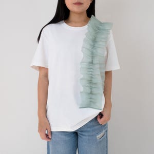 Asymmetrical Top / Olive Green Top / Elegant Top / Summer