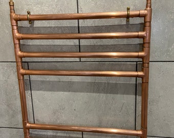Copper pipe towel rail