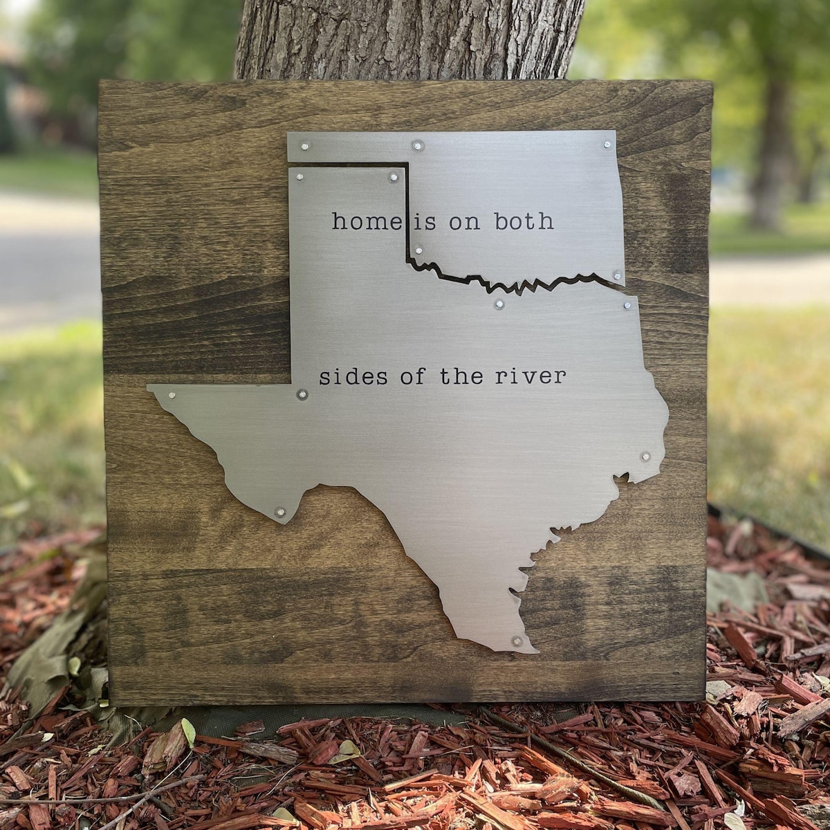 Texas/Oklahoma Both Sides of the River - Etsy