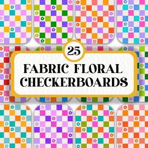 Fabric Floral Checkerboards