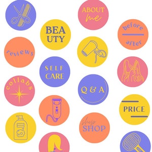 Colorful Haitstyling Highlight covers