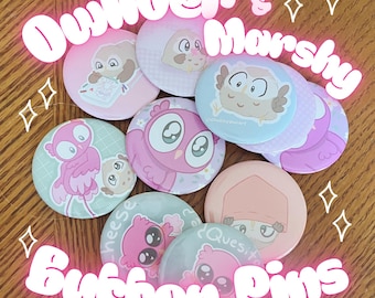Marshmallow and Owliver Button Pins !