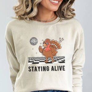 Funny Thanksgiving Turkey Sweatshirt, Thanksgiving shirt, Fall Vibes, Turkey shirt, Fall Graphic, Fall Crewneck, Friendsgiving, dance gift