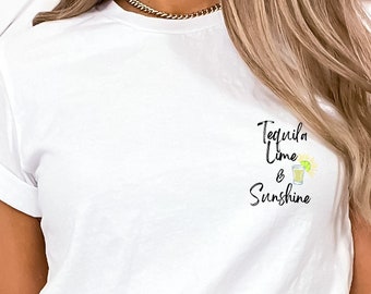 Tequila Lime & Sunshine shirt, Cinco De Mayo Shirt, Party Shirt, Fiesta Shirt, Mexican Shirt, Vacation Tee