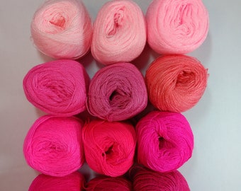 Acrylan 3 hebras 15gr (12 color packs) Embroidery Yarn, 12 color packs, 15gr each