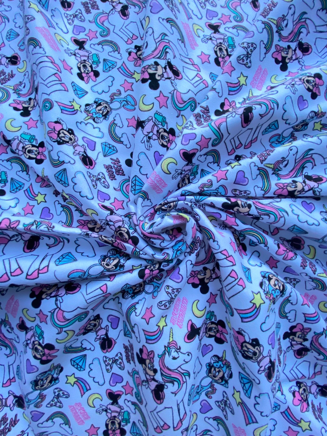 Minnie Mouse Unicorn Dreams Flannel Etsy