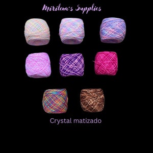 Estambre Crystal Matizado, Crochet/knitting yarn, 100gr cake/skein
