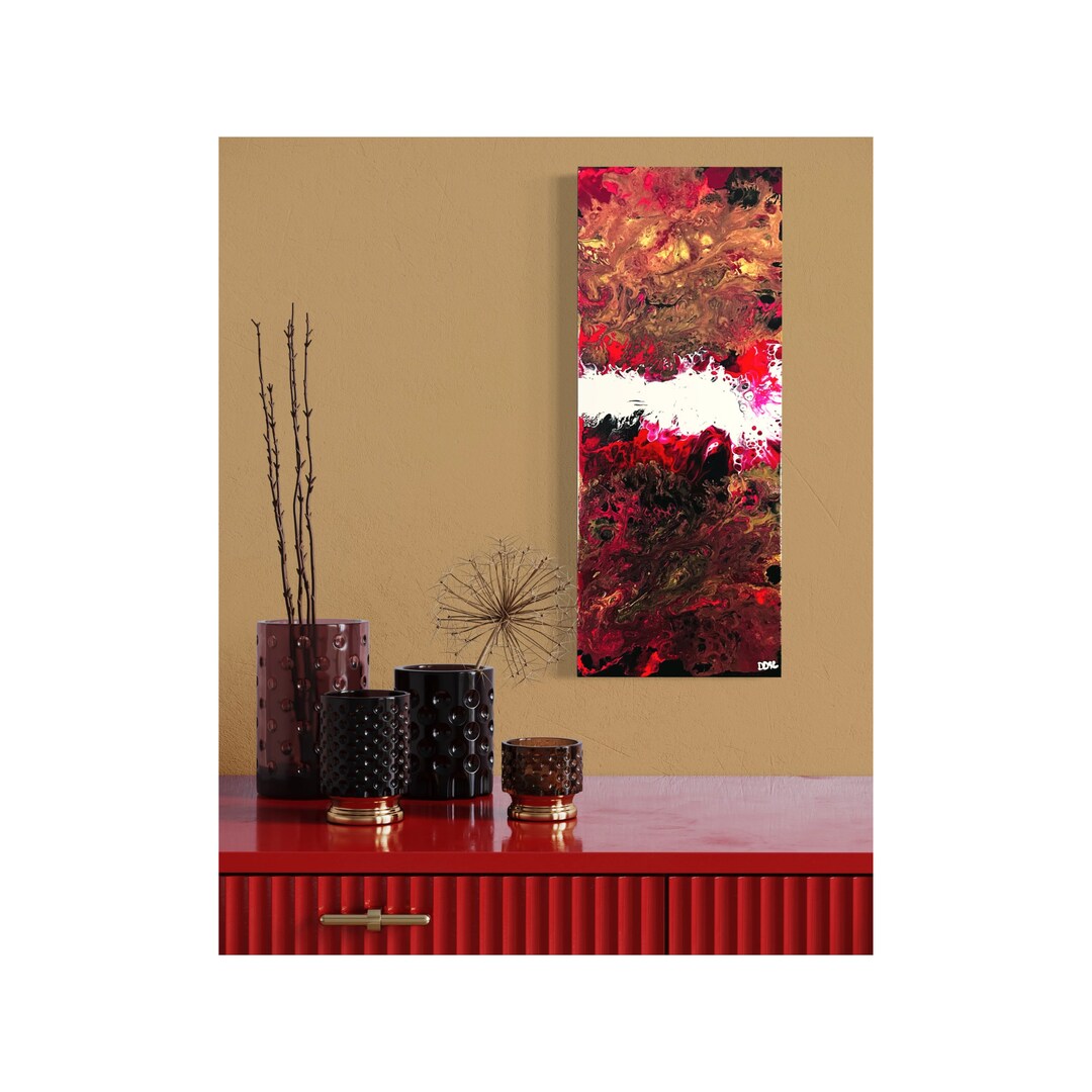 Fluid Painting Glossy Wall Art Artwork for Walls Original Etsy